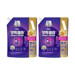 [T쇼페] 피지 모락셀라 냄새제거 액체세제 겸용 코튼향 리필 2.3L, 2개