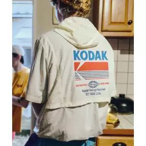 매장정품 KODAK 코닥 브리즈팝 쿨 반팔 후드 아노락 IVORY K6223RWTU1IVR 1745002