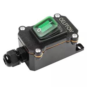 그린 라이트 로커 버튼 인라인 코드 스위치 DPST AC/DC 20A-125V 16A-250V 30A-24V 35A-12V IP66의 방수