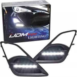 iJDMTOY OEM 포그 베젤 핏 6-LED 고출력 주간 주행등 DRL 키트 2013-2016 Scion FR-S FRS와 호환
