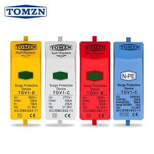 1PCS TOMZN TOV1-BCD SPD 교체 모듈 카트리지 인서트 AC 서지 보호 장치 275V 385V 420V NPE 10kA T1T2