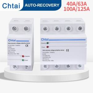 1P+N 40A 50A 63A 100A 230380V 2P 4P 딘 레일 자동 복구 보호기 과전압 저전압 장치
