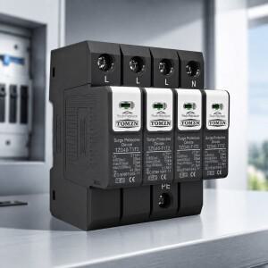 TOMZN TZG40-T1T2 플러그형 DIN 레일 SPD 275385V AC 20-50kA 820μs 7kA 10350μs 서지 보호 장치 낙뢰