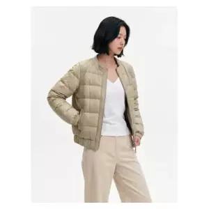 459,700원 Lamb Leather Panel Goose Down Jacket