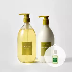 [샴푸미니증정] 아로마티카 레몬그라스 바디로션 750ML + 바디워시 1L