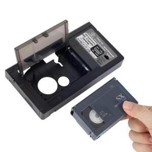 VHS-VHSC 하프 비디오 컨버터 박스 JVC RCA 전동 VHS 카세트 어댑터 미니DV/Hi8 도구용 아님