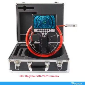 듀얼 카메라 헤드 소프트 케이블 360 도 PAN TILT 7 인치 모니터 스크린 Wopson 파이프 하수도 카메라 7mm 20 m 23mm