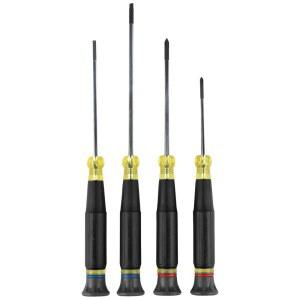 KLEIN TOOLS 85615 미니 정밀 드라이버 세트 4피스 필립스 및 슬롯형 전자기기 소형 가전 터미널 블록에 적합