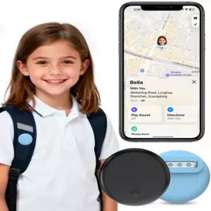 및 노인용 트래커 태그 핀 실리콘 케이스가 있는 GPS 추적 장치 Find My 월 요금 없음 배낭 의류 책가방