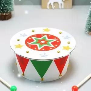 성탄북놀이 음악활동 교육용악기드럼장난감 미니 세트 리듬 교구 용악기 타악기 소리나는 드럼 장난감