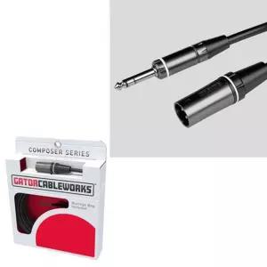 XLR(M) OOmt204 TRS 45cm 오디오케이블 to 악기기타케이블 음향잭 연결 일렉 전기 소품 음성 연주용