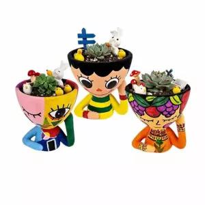 다육식물 얼굴화분 꾸미기 만들기키트 원예DIY어르신만들기 만들기 이꾸미기 DIY 노인만들기 미니꾸미기