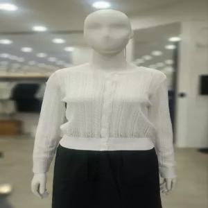 폴햄 여성 크로셰 라운드 버튼 긴팔 가디건 PHG2EC2040GN 723742