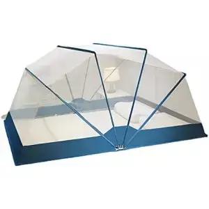 접이식 휴대용 모기장 침대 캐노피 텐트 커튼 여름 실내용 시원한 통기성 메쉬 080x90x95cm