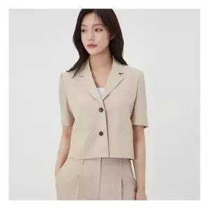 플라스틱아일랜드 PS2WJ562 하프슬리브 크롭 자켓 1165608