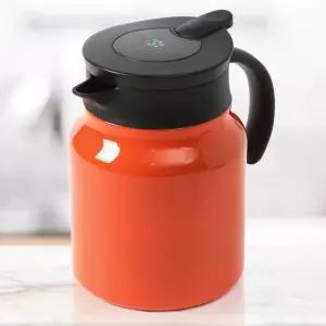 차우리기 보리차주전자 온도표시 보온주전자 900ml 오렌지
