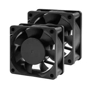 60mm 소형 12V DC 2핀 자동차 오디오 냉각 팬 5600RPM 2개 세트 미니 인큐베이터 전자기기용 장수명 베어링