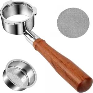 CASABREWS CM5418 3700Essential 및 5418Pro용 51mm 바닥 없는 포터필터 두께 3귀 디자인 퍼크 스크린과