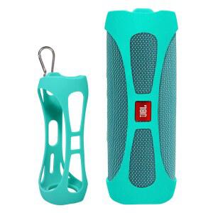 ALLTRAVEL의 JBL FLIP 5 방수 휴대용 블루투스 스피커용 실리콘 커버 스킨 완전 보호 솔루션 색상 및 형태가 일치하도록 맞춤 제작된 전용(민트 그린)