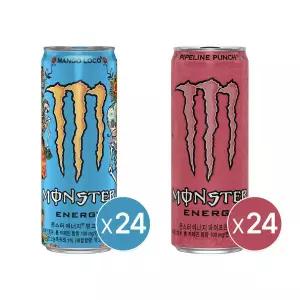 몬스터 에너지 망고로코 355ml 캔 24개+몬스터 에너지 파이프라인펀치 355ml 캔 24개