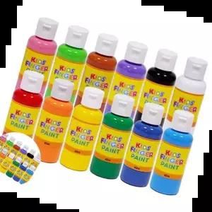 아동미술재료 미술용품 미술놀이 핑거페인트 12색 60ml 세트