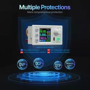 4자리 60V 6A DC-DC 전압 스텝다운 전원 공급 장치 DC 조정 전원 공급 장치 통신 가능 조정식 벅 컨버터