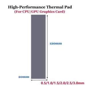 CPU GPU 방열판 냉각 전도성 실리콘 패드 고성능 열 패드 멀티 사이즈 두께 17WMK OEM