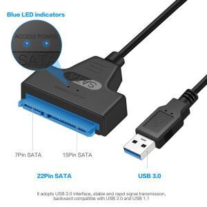 SATA to B 3.0 / 2.0 케이블 2.5 인치 외장 HDD SSD 하드 드라이브 3 22 핀 어댑터 Sata III 코드 최대 6 G