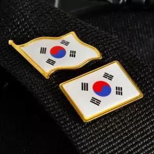 태극기 와펜 브로치 한국 기념 미니 외국인 선물