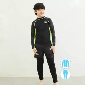 /베이직 엘르 베이직엘르 남아동 집업 래쉬가드 비치반바지 워터레깅스 세트 BEB-