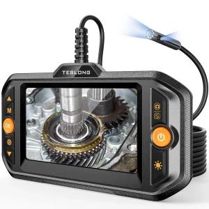 Teslong 듀얼 렌즈 내시경 라이트 메카닉 보어스코프 검사 카메라 광섬유 자동차 HVAC 벽 및 가정 유연한