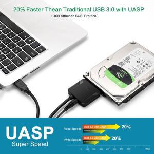 B 3.0 SATA 케이블 III 하드 드라이브 어댑터 변환기 2.5 인치3.5인치 SSD HDD 디스크용 12V 2A 전원 포함