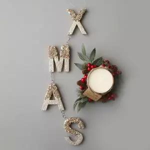 [하프클럽/셀럽하우스]펄글자 X-MAS 걸이 장식 크리스마스 성탄 트리 꾸미기