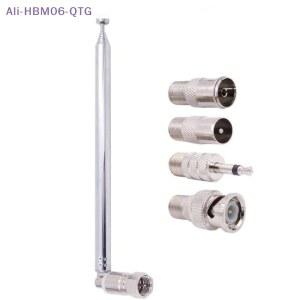 핫 4/5개 AV 스테레오 수신기 증폭기 로드 안테나 3.5mm 어댑터 FM 라디오 안테나 텔레스코픽 나사 F형 수 플러그 커넥터