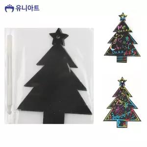 위자드 유니아트 (종이 스크래치) 모양종이 (트리) (10매입)