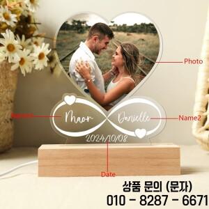 기념일 여성 커플 선물 맞춤 사진 프레임 그를위한 아크릴 플라크 발렌타인 데이