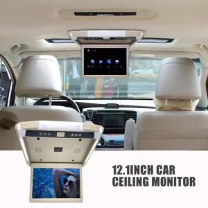 자동차 천장 모니터, 플립 다운 지붕 마운트, MP5 플레이어, 액세서리, 12.1 인치, 1080P TFT LCD