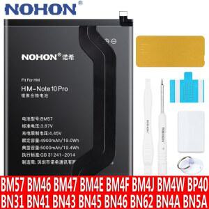NOHON 배터리 Xiaomi Redmi Note 10 9 8 7 Pro 5A 5 4 4X 교체 Bateria BM57 BM4E BM4F BM4J BN4A BN5A BN57 BN61 BN46 BW4W