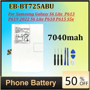 7040mAh EB BT725ABU 태블릿 배터리 삼성 갤럭시 S6 라이트 P613 P619 2022 S6 라이트 P610 P615 S5e 충전식 배터리