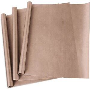 3팩 PTFE 테플론 시트 열전사 전사용 논스틱 16 X 20인치 재사용 가능한 내열성 용지 공예용 매트 | PTFE 가능 비닐 공예 프로젝트에 이상적