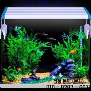 수족관 LED 빛 슈퍼 슬림 물고기 탱크 수생 식물 성장 조명 밝은 클립 램프 파란색 18 75cm 220v