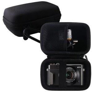 CANON POWERSHOT G7X MARK III / II G7 디지털 카메라용 WERJIA 하드 카메라 케이스 USB 케이블 및 여분 배터리 포함 (보관 블랙)