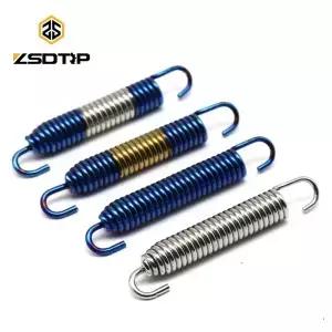 ZSDTRP 4pcs 75mm 오토바이 스테인레스 스틸 배기관 머플러 소음기 스프링 범용 개폐식 후크