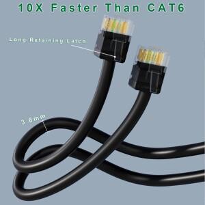 패치텍 Cat6A RJ45 슬림 이더넷 케이블 10Gbps 6A 코드 UTP 네트워크 패널-스위치 연결용)