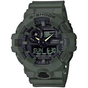 카시오 남성용 700UC 시리즈 G-SHOCK 쿼츠 200M WR 충격 방지 레진 스트랩 및 케이스