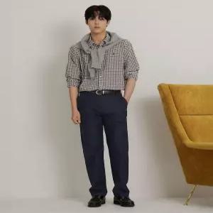 빈폴 멘 여름 텍스처 컴포트핏 치노 팬츠 네이비 BC6321C13R 6136507
