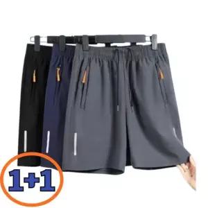 [STYLELUX]1+1 쿨링반바지 남자 여름 쿨 반바지 편한 5부 와이드 아이스 바지(2개세트)