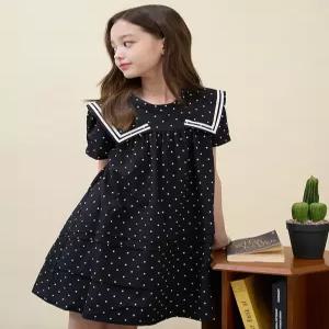 빈폴 키즈 도트 시어서커 원피스 - 블랙 BI6771G015 6777463