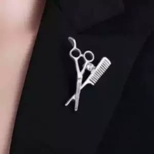 가위빗브로치 뺏지-WFQ3U3T