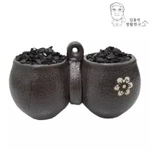 활성탄전용도자기그릇 제습 베이크아웃 W-4 냄새제거제 습기제거 야자숯 실리카겔 화장실탈취제 공기청정